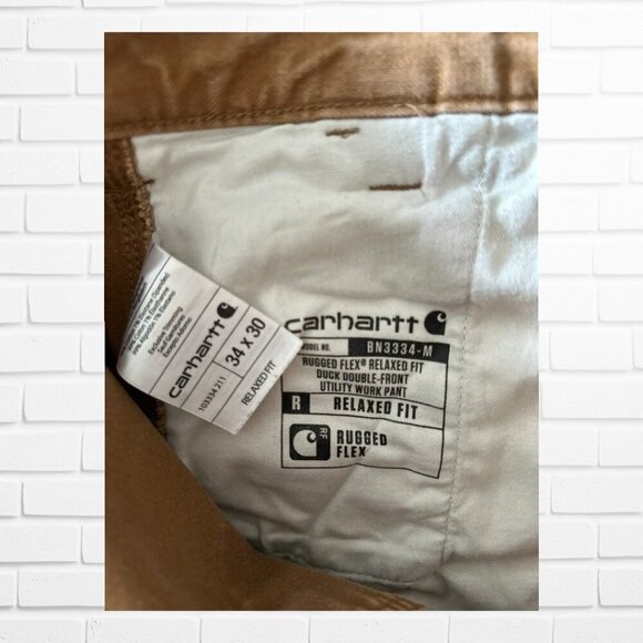 Carhartt Men's Rugged Flex Heavyweight Utility Loggers Jeans 34" Waist - Picture 9 of 11